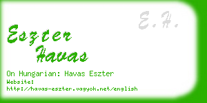 eszter havas business card